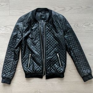 Forever 21 Faux Leather Waffle Pattern Jacket